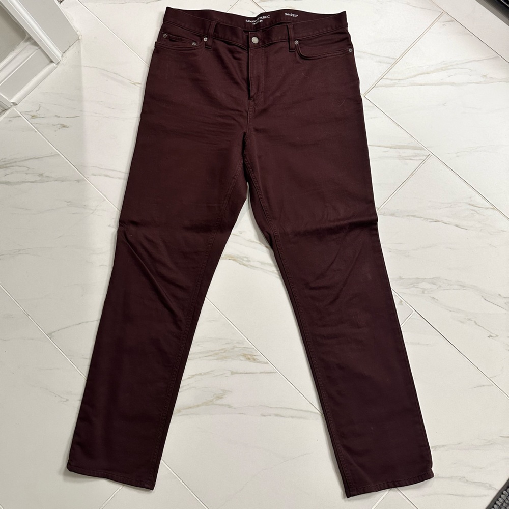 Banana Republic Maroon Traveler Pant